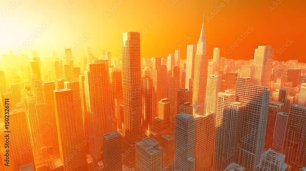 Fototapeta premium abstract background with city