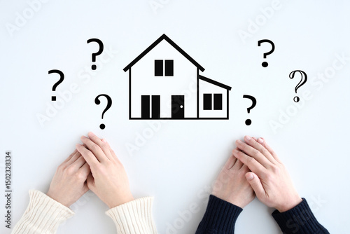 家づくりやマイホーム購入に関して疑問がある夫婦のイメージ画像