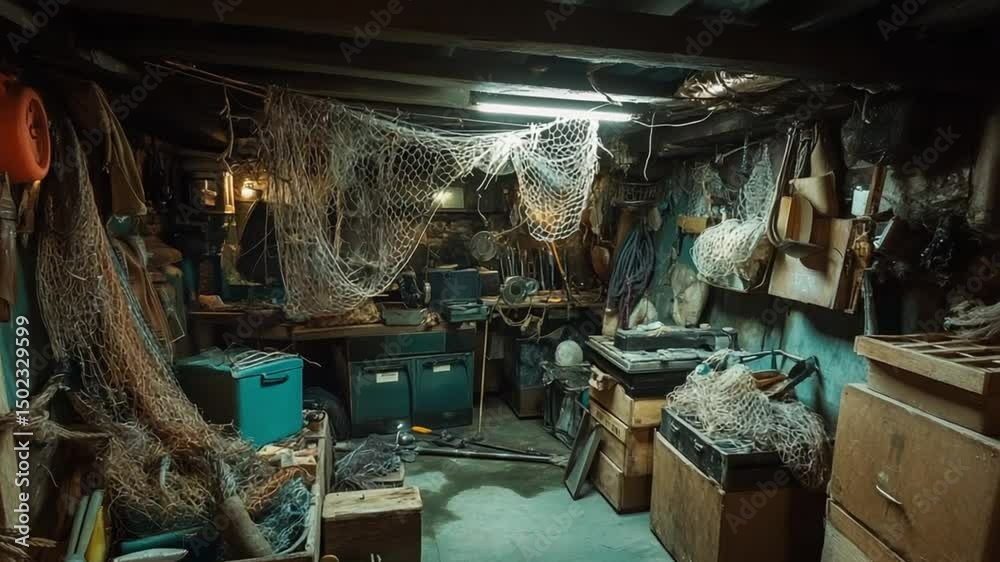 Cluttered Fisherman's Cellar: A Rustic Interior Cluttered Fisherman's Cellar: A Rustic Interior
