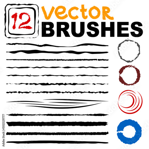 12 Vector Brushes for Adobe Illustrator for Artists, Designers, and Creative Professionals	
