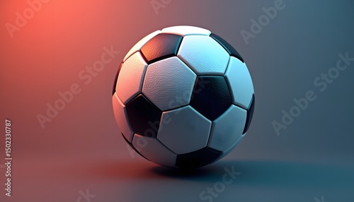 Soccer Ball Close-Up with Background Stadium Lighting