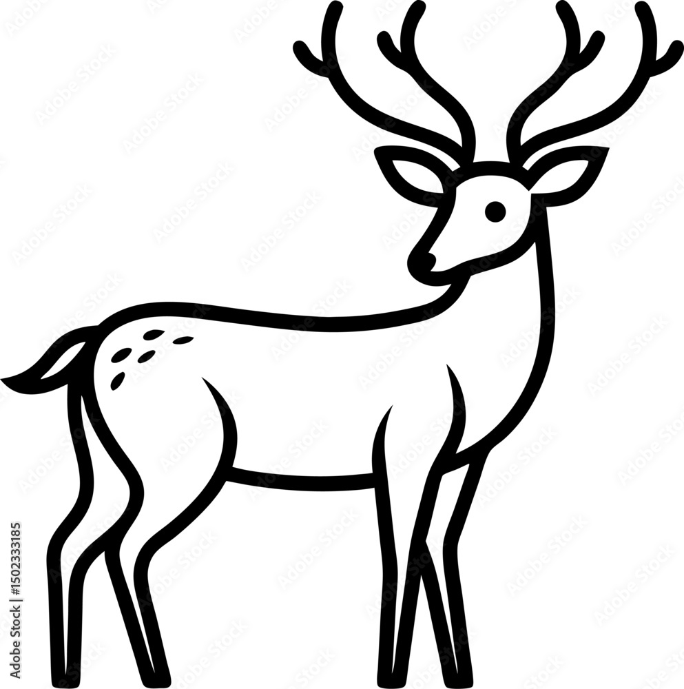 Fototapeta premium deer vector illustration