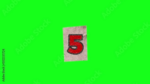 10 Second Count Down on Green Screen