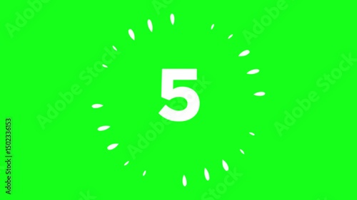10 Second Count Down on Green Screen