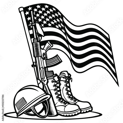 Memorial for the Fallen Hero Serving the United States