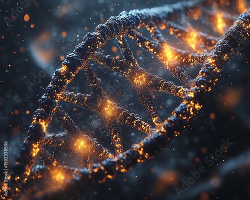 Burning DNA helix