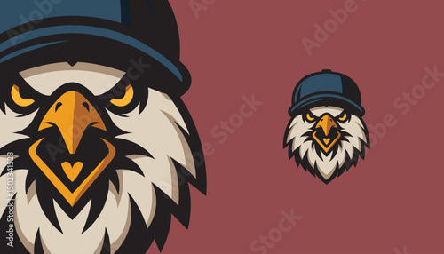 Mighty Eagle Mascot Logo – Soaring Vector Design