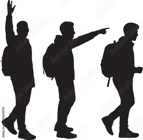 Students with Backpacks Heading to School

First Day of School Silhouette Scene

Back to School Supplies Vector Design

School Bus Arrival Silhouette Art

Excited Kids Back to School Vector