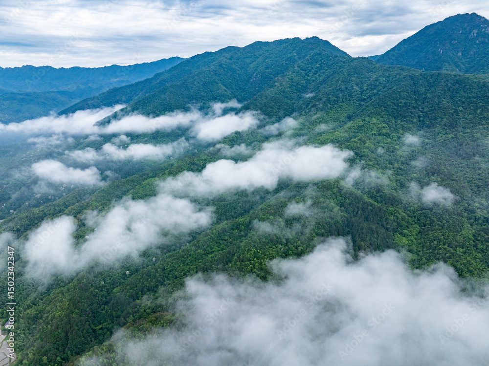 Obraz premium mountain landscape with clouds,mountains in the mountains