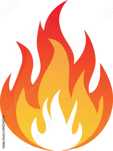 vector illustration of a burning fire