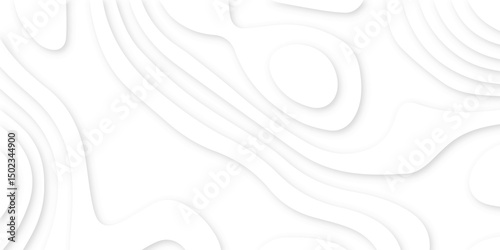 Abstract modern 3d Paper cut white background .white waves background ,paper art style, flyers posters prints .geometric background overlap layer.	