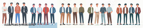 male model vector standing pose