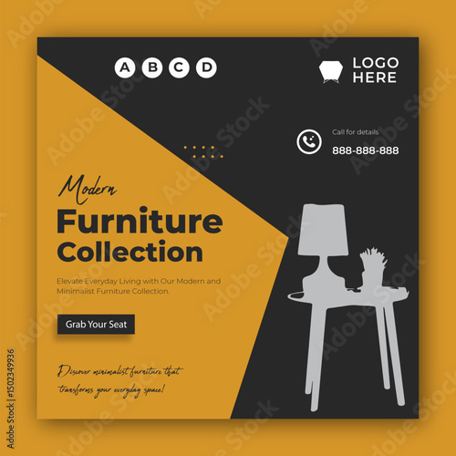 Furniture business social media post template