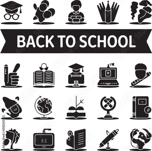 Students Walking to School Silhouette

Backpack Ready – School Time Vector

First Day of School Silhouette Scene

Back to School Bus Arrival Vector Art

Books, Bell & Kids – School Silhouette Design