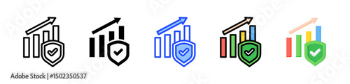 Securities Icon Collection With Multiple Styles