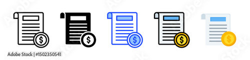 Prospectus Icon Collection With Multiple Styles