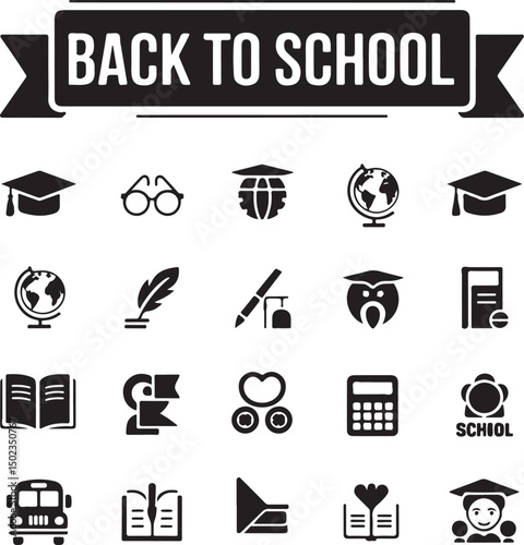 Students Walking to School Silhouette

Backpack Ready – School Time Vector

First Day of School Silhouette Scene

Back to School Bus Arrival Vector Art

Books, Bell & Kids – School Silhouette Design