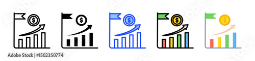 Fundraising Icon Collection With Multiple Styles