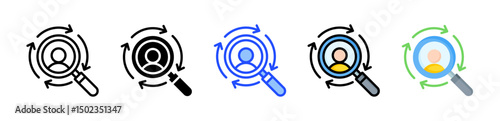 Retention Icon Collection With Multiple Styles