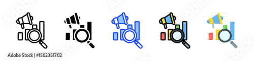 Advertising Icon Collection With Multiple Styles