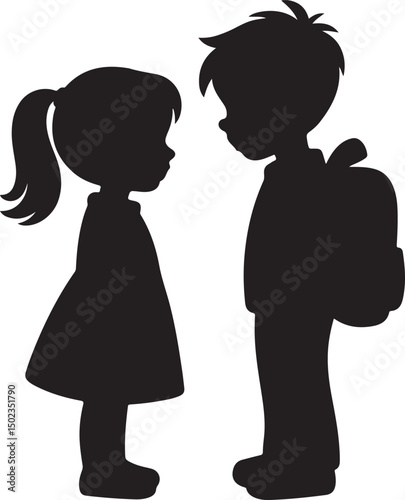 Students Walking to School Silhouette

Backpack Ready – School Time Vector

First Day of School Silhouette Scene

Back to School Bus Arrival Vector Art

Books, Bell & Kids – School Silhouette Design