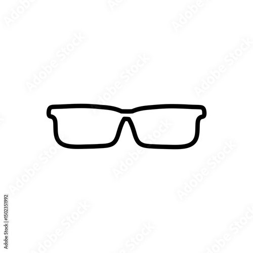 Simple black eyeglasses frame style 