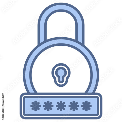 Password Blue Icon