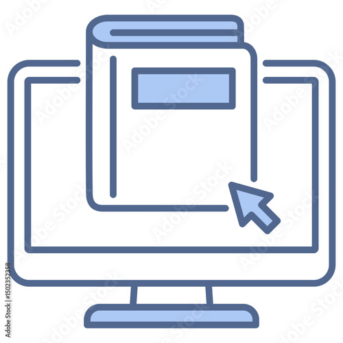 Digital Book Blue Icon
