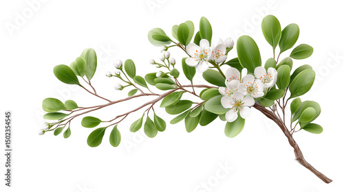 Blooming Spring Branch with Flowers
