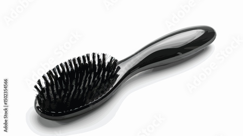 Hairbrush silhouette isolated on white background