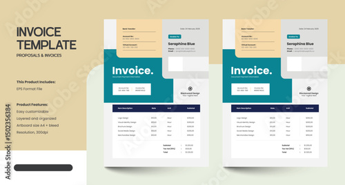 Clean Invoice Minimalist Design Template