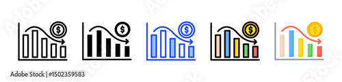 Recession Icon Collection With Multiple Styles