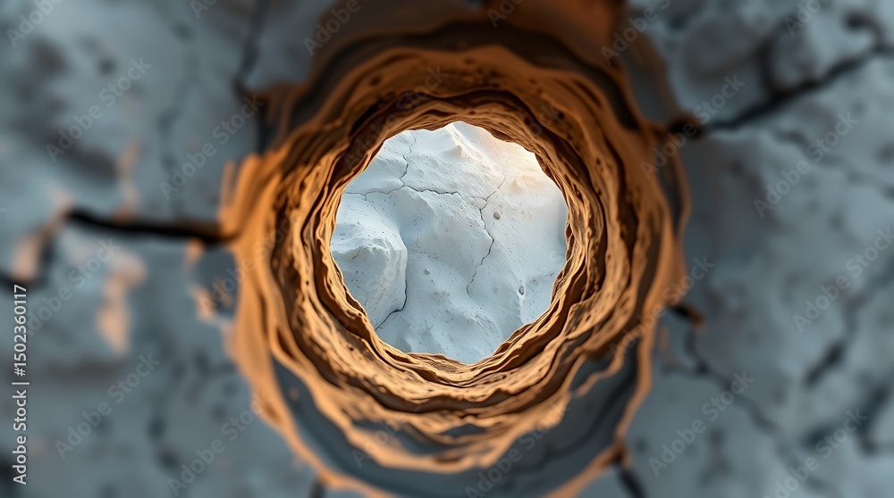 Fototapeta premium Close up of a wall hole.