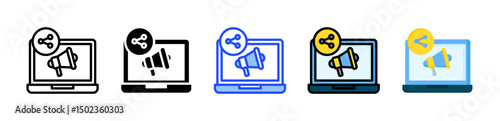 Shares Icon Collection With Multiple Styles