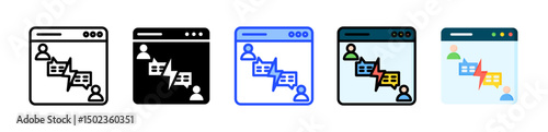 Conflict Icon Collection With Multiple Styles