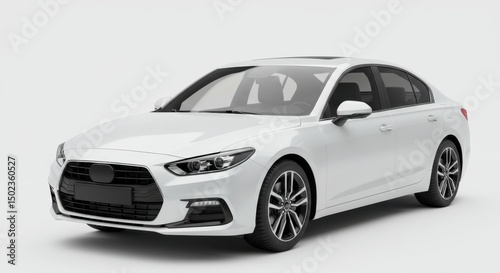 White sedan studio shot