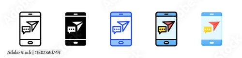 Direct Message Icon Collection With Multiple Styles