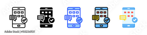 Social Media Policy Icon Collection With Multiple Styles