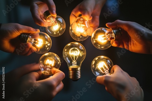 multicultural business group working together with energy and focus