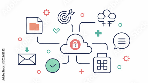 Integrated marketing communication stroke icon set containing sleek vector line symbols ideal for campaign planning, digital media, and marketing communication solutions