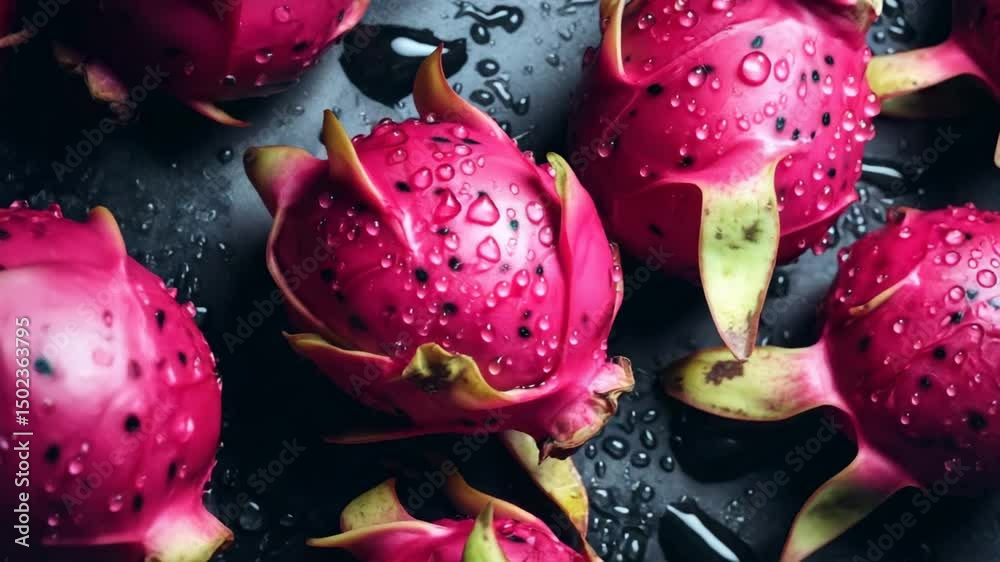 Dragon fruit seamless background