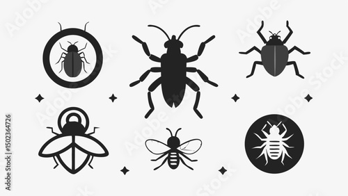 Pest Control Stroke Icon Collections Highlighting Pest Prevention and Treatment Methods