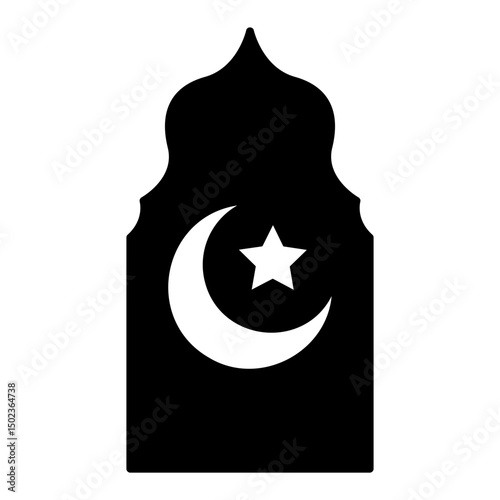eid Mubarak Solid icon