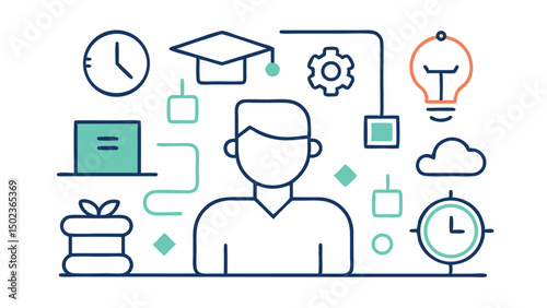 school editable stroke icon set showcasing classroom and educational-related icons for teaching environments