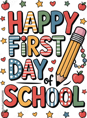 First Day Vibes  School t-shirt design