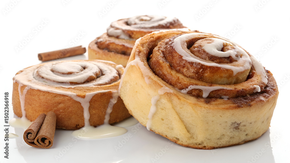 Fototapeta premium Sweet Cinnamon Swirl with Icing