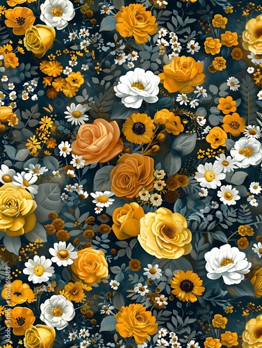 Vibrant floral pattern