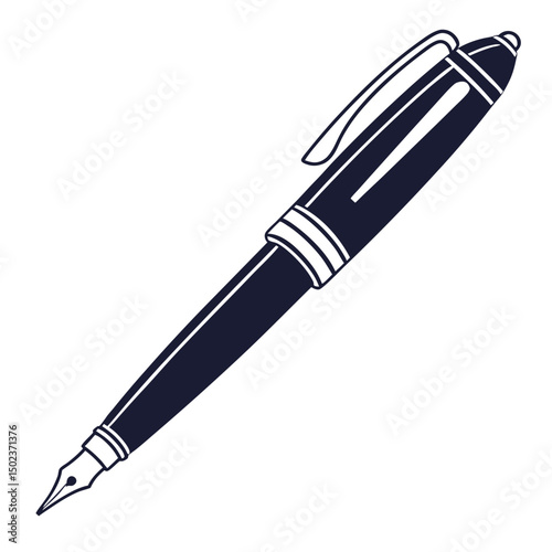 Ball pen icon on white background. Adobe Illustrator Artwork