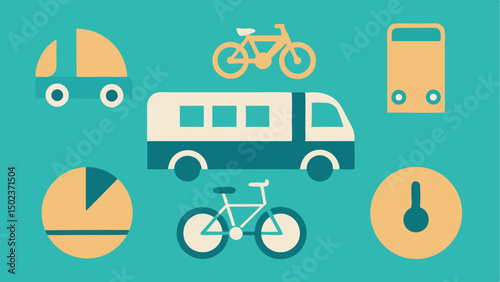 Transport stroke icon set containing cars, bikes, planes, and diverse transportation methods for travel