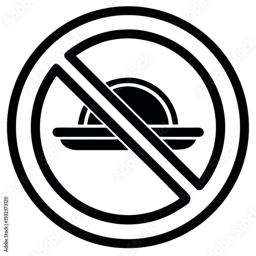 no smoking and no food sign illustration isolated icon silhouette icon on white background